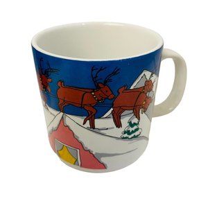 Vitromaster Collectible Coffee Mug Cup Reindeer Winter‎ White Indonesia